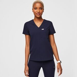 FIGS Navy Catarina scrub top